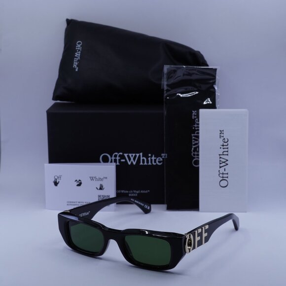 Off-White OERI124 FILLMORE 1055 Rectangle Sunglasses – Black/Green - Picture 5 of 12